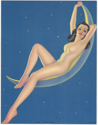 Original vintage calendar / poster art print from the 1920s-1940s